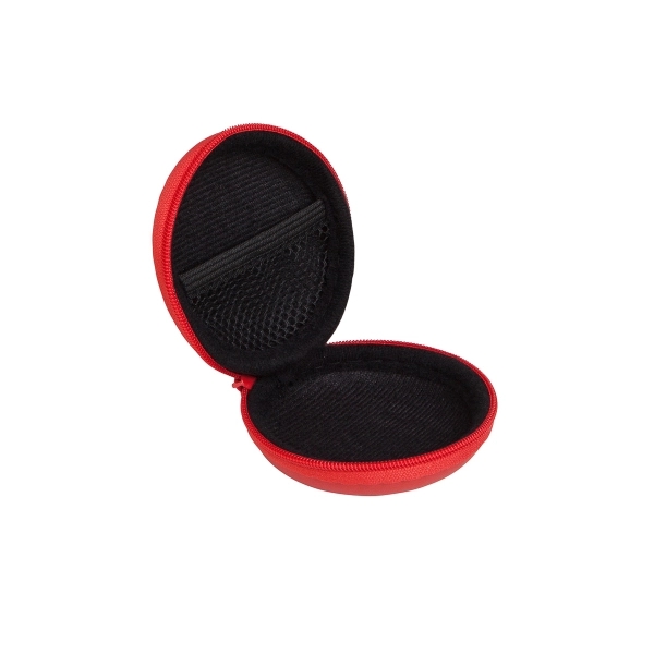 3.25" x 1" round zippered case with mesh compartment.... from ASI 90859 Tempo Industries Inc / Tempo Tempoline