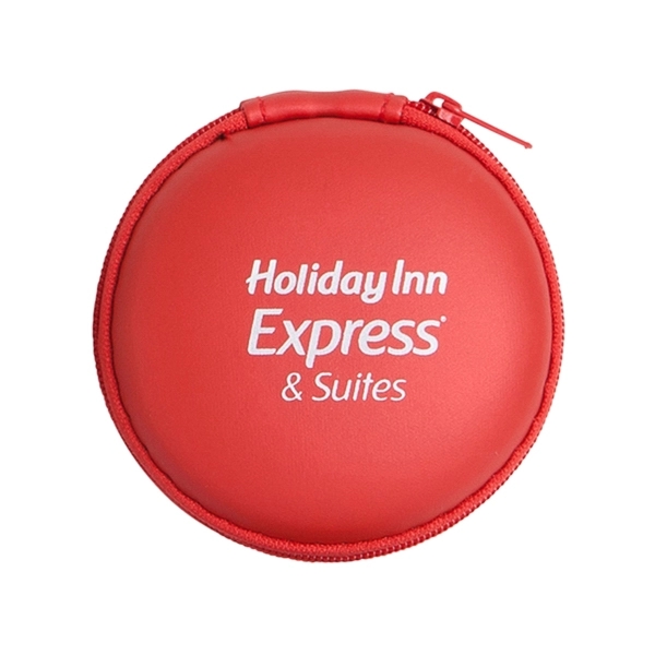 3.25" x 1" round zippered case with mesh compartment.... from ASI 90859 Tempo Industries Inc / Tempo Tempoline