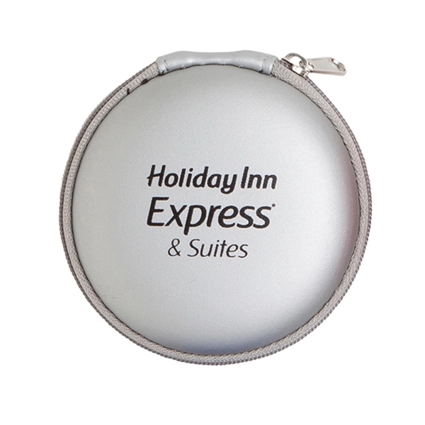 3.25" x 1" round zippered case with mesh compartment.... from ASI 90859 Tempo Industries Inc / Tempo Tempoline