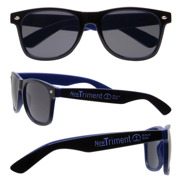 Two-toned sunglasses with customization and shatter-resistant lenses.... from ASI 62190 Illini