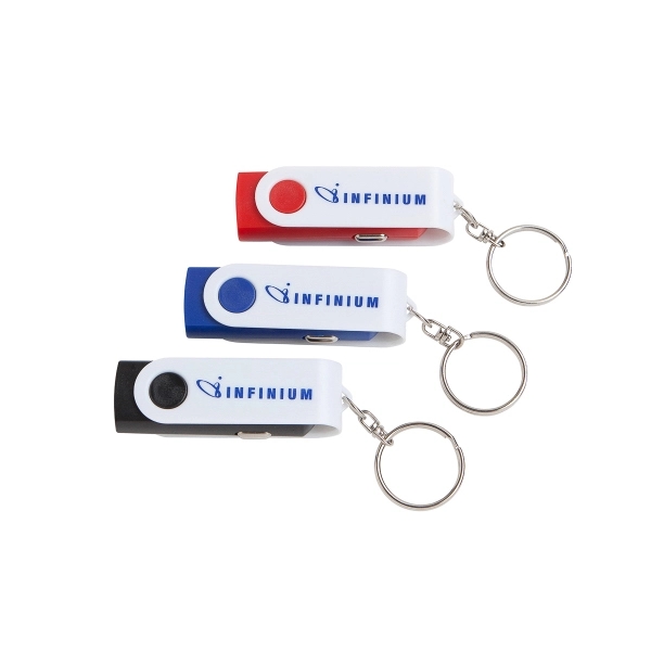 2.5" x 7/8" swivel car charger with split key ring.... from ASI 90859 Tempo Industries Inc / Tempo Tempoline