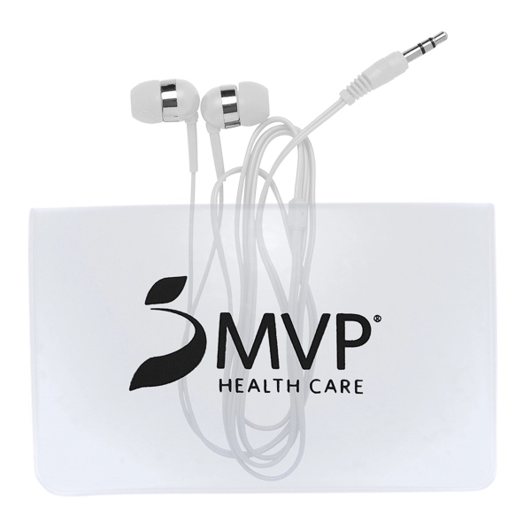 4" x 2.5" small vinyl case with white earphones with a... from ASI 90859 Tempo Industries Inc / Tempo Tempoline