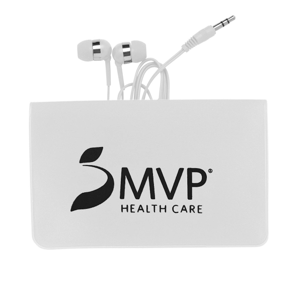 4" x 2.5" small vinyl case with white earphones with a... from ASI 90859 Tempo Industries Inc / Tempo Tempoline