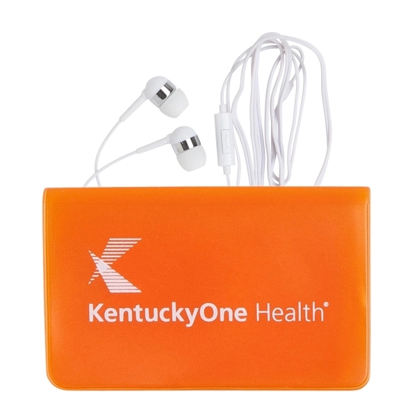 4" x 2.5" small vinyl case with white microphone earphones with... from ASI 90859 Tempo Industries Inc / Tempo Tempoline