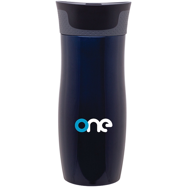 16 oz double wall stainless steel tumbler with vacuum insulation, easy-clean... from ASI 51197 ETS Express, LLC