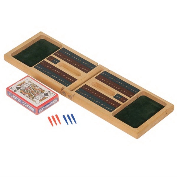 Travel solid wood cribbage game set that measures 7 1/4" x... from ASI 72657 Active Life Promo / Apres Ski Ingrain Promo