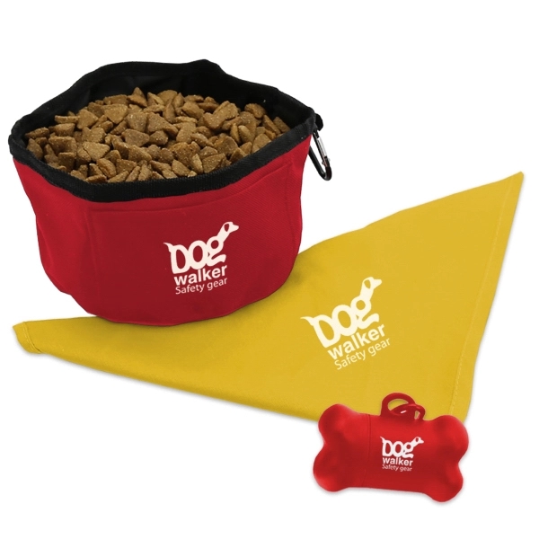 Doggie Bandana, Foldable bowl,  Pickup tote kit... from ASI 40480 Koozie Group