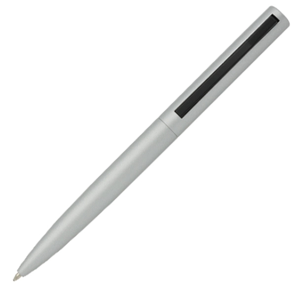 Metal color hybrid pen with aluminum barrel and plastic upper barrel.... from ASI 42920 Busrel Inc