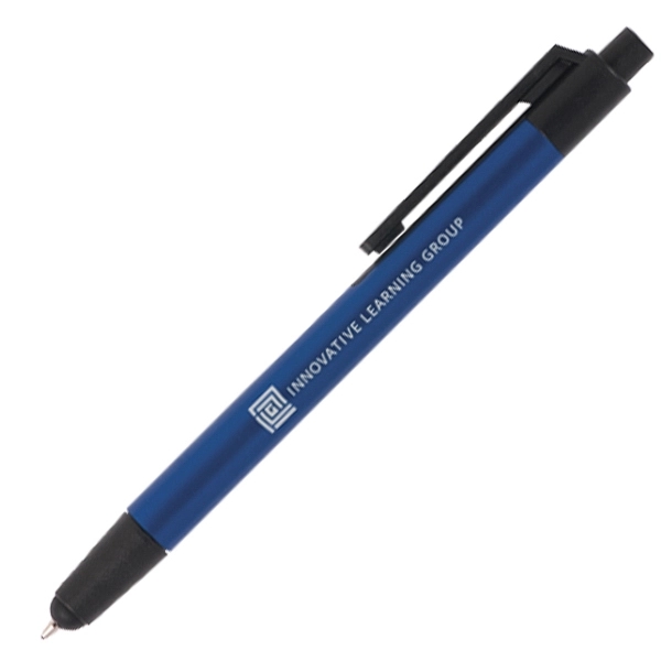 Lacquered aluminum push action pen and stylus.... from ASI 42920 Busrel Inc