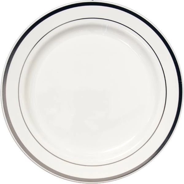 Round premium plastic plate with trim or border.... from ASI 79541 Print Appeal,Inc. / Print Appeal