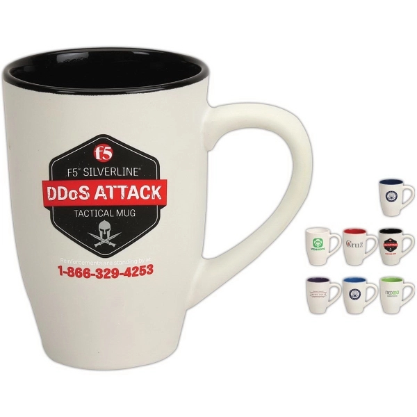 20 oz. two-tone/white matte ceramic mug.... from ASI 40261 Berney-Karp Inc / Creative Source