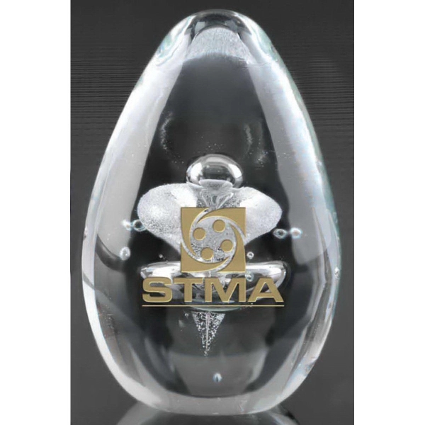 4" x 2.5" art glass award, designed using one of the... from ASI 71920 Moderne Glass Company Inc / Glass America®