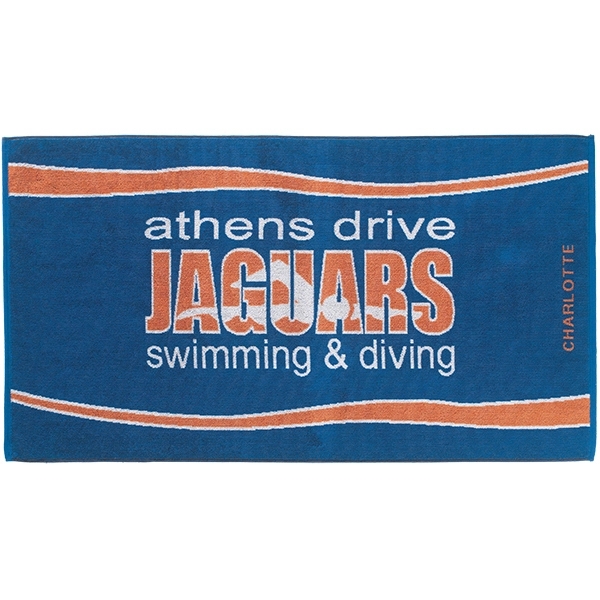 30" x 60" custom woven jacquard terry beach towel.... from ASI 90913 Terry Town