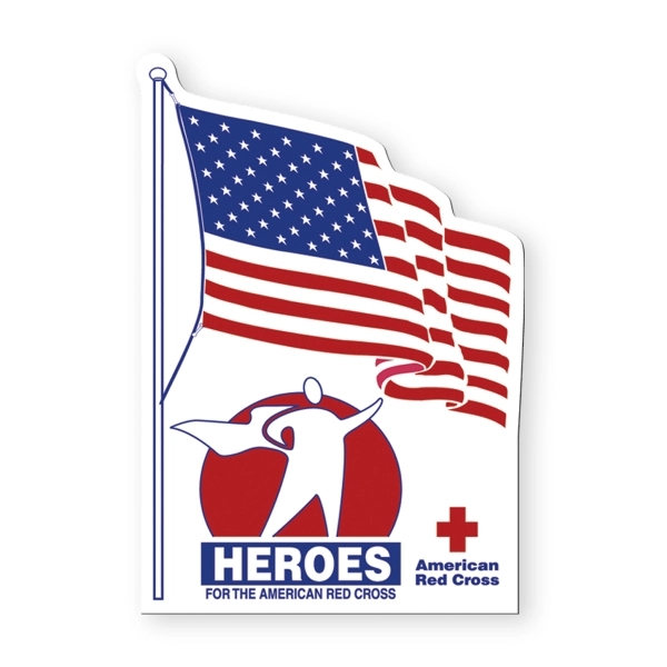 Vinyl stock US flag with square bottom magnet.... from ASI 93520 Ventura Inc