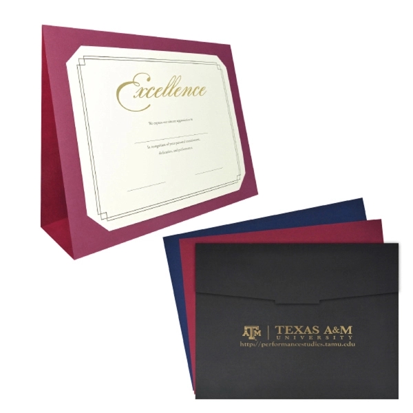 3-Fold Presentation Folder. Slide in the flap to the die-cut slip... from ASI 93520 Ventura Inc