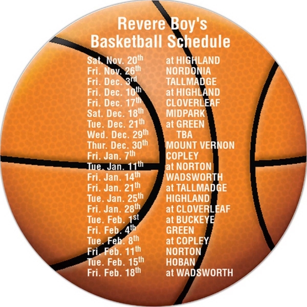 Magnet 20 mil - basketball - full color. Digital four color... from ASI 80210 Quikey Mfg Co Inc / Quikey Line