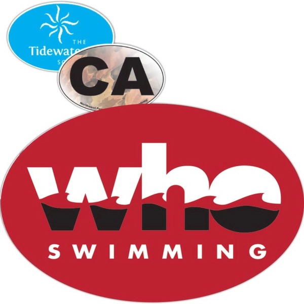 Car magnet - small oval - full color. Digital four color... from ASI 80210 Quikey Mfg Co Inc / Quikey Line