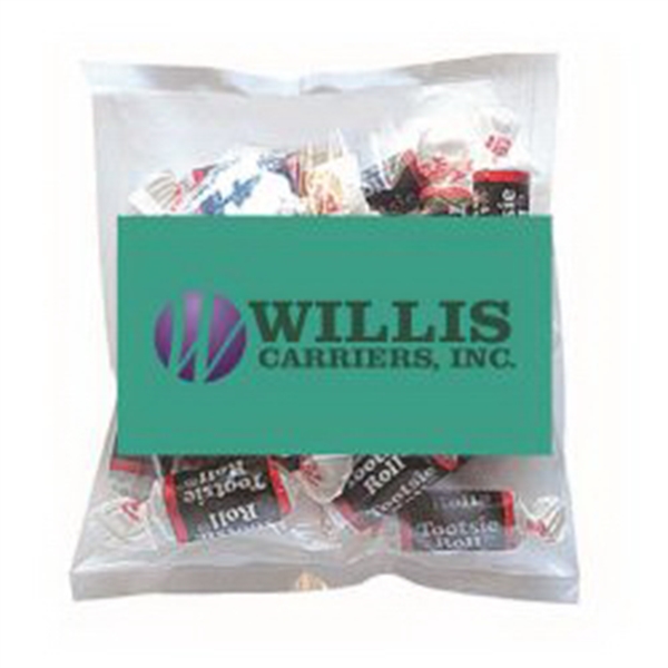 Small bag of Tootsie Roll® candies with a 2" x 3.5"... from ASI 68507 The Magnet Group / The 1919 Candy Company