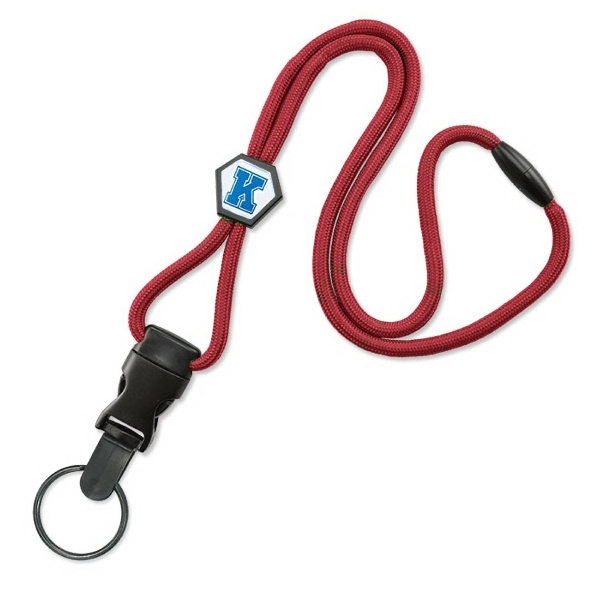 Detachable custom lanyards available in 5 Days! Adjustable slider and breakaway... from ASI 79898 Promovision / PROMOVISION