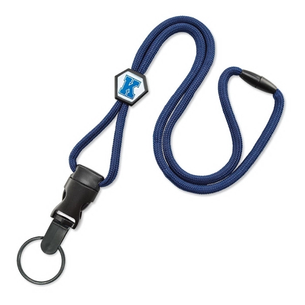 Detachable custom lanyards available in 5 Days! Adjustable slider and breakaway... from ASI 79898 Promovision / PROMOVISION