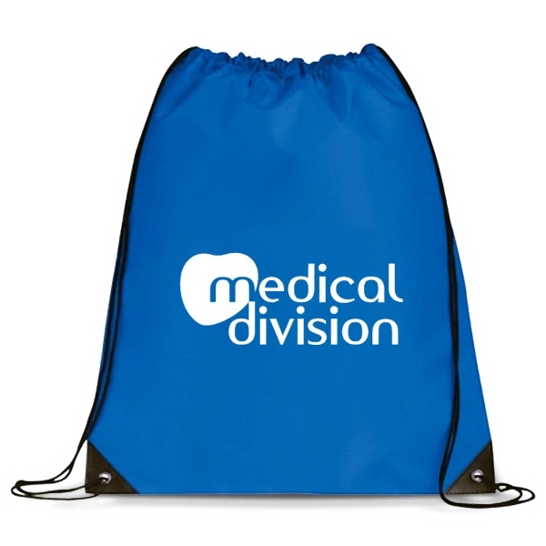 Nylon drawstring backpack with reinforced corners, sturdy cord .... from ASI 30112 ACE Products / Ace Line