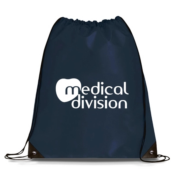 Nylon drawstring backpack with reinforced corners, sturdy cord .... from ASI 30112 ACE Products / Ace Line