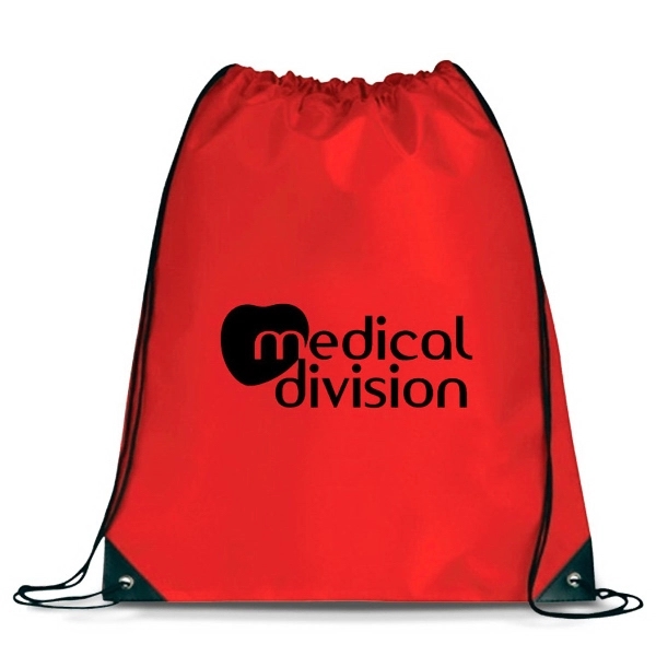 Nylon drawstring backpack with reinforced corners, sturdy cord .... from ASI 30112 ACE Products / Ace Line