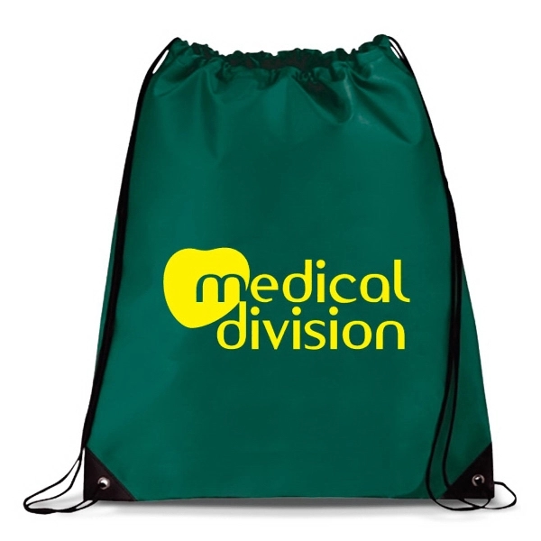 Nylon drawstring backpack with reinforced corners, sturdy cord .... from ASI 30112 ACE Products / Ace Line