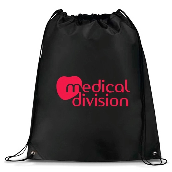 Nylon drawstring backpack with reinforced corners, sturdy cord .... from ASI 30112 ACE Products / Ace Line