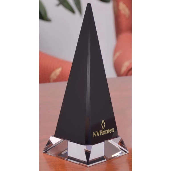 Award made of optical crystal and available in two sizes.... from ASI 71920 Moderne Glass Company Inc / Glass America®