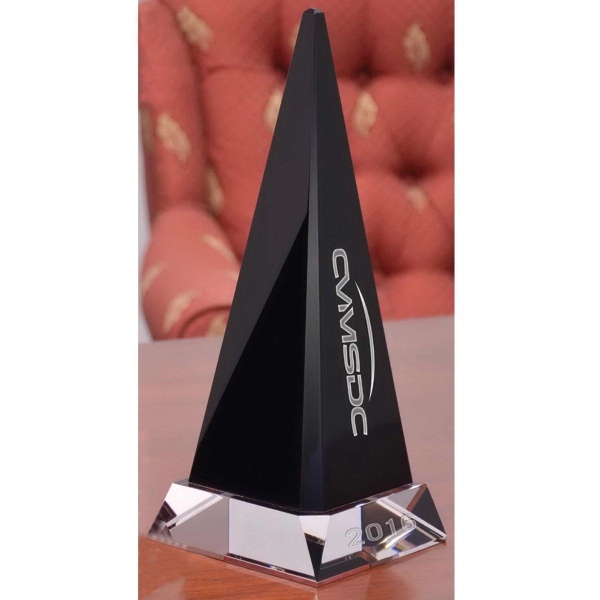 Award made of optical crystal and available in two sizes.... from ASI 71920 Moderne Glass Company Inc / Glass America®