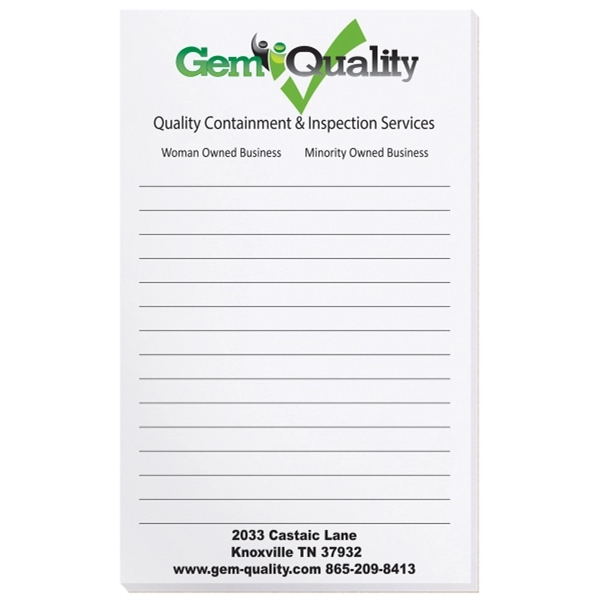 Scratch pad with 100 sheets of 50 lb. white offset paper... from ASI 50873 Drum-Line / Drum-line Inc