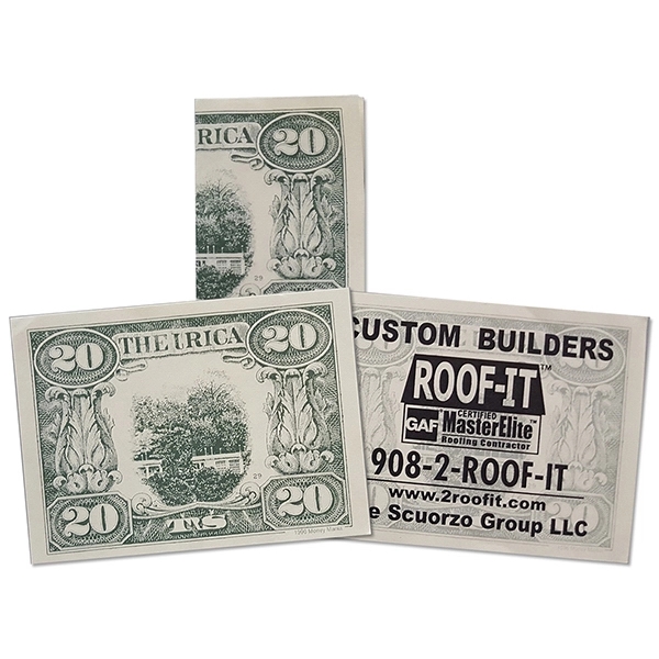 3 5/8" x 2 5/8" trick 20 dollar bill with custom... from ASI 44830 The Chest