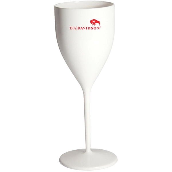 One piece wine goblet, 9 oz, crystal styrene plastic. BPA free.... from ASI 88200 TK Sorg's - A Div of Arch Promo Group, LLC / GRANDE