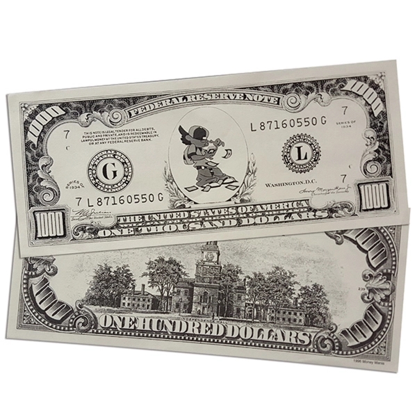 9" x 3 3/4" novelty money bills in denominations one to... from ASI 44830 The Chest