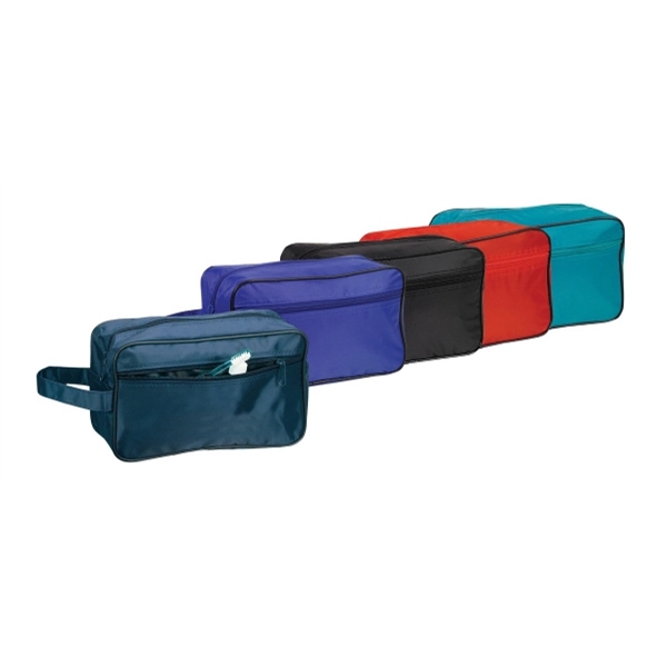 10" x 6" x 4" toiletry bag with zipper closure, front... from ASI 37980 Bagworld
