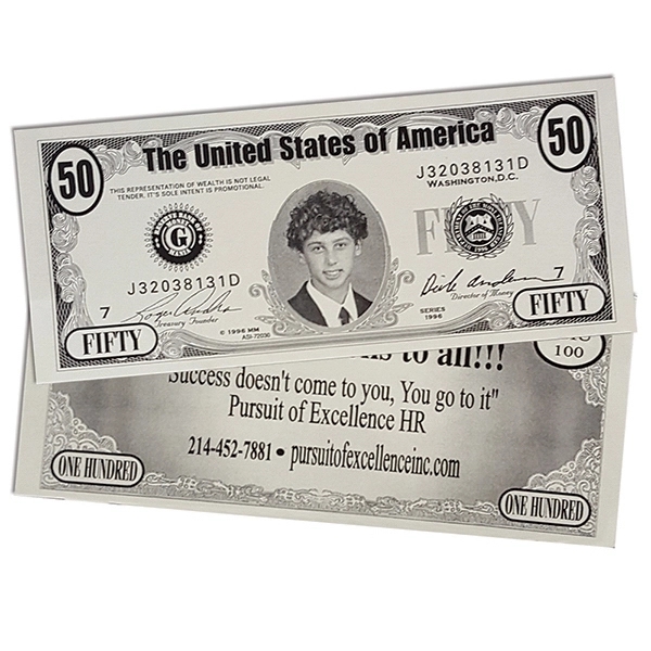 6 1/8" x 2 5/8" novelty money in any denomination.... from ASI 44830 The Chest