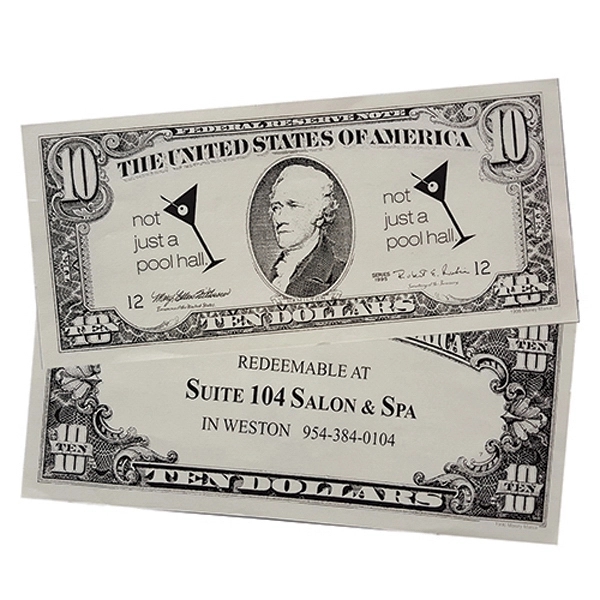 4 3/4" x 2" miniature novelty money in denominations from one... from ASI 44830 The Chest