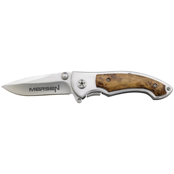 Pocket knife with 2.5" stainless steel blade and 3.5" handle with... from ASI 46170 Compass Industries Inc