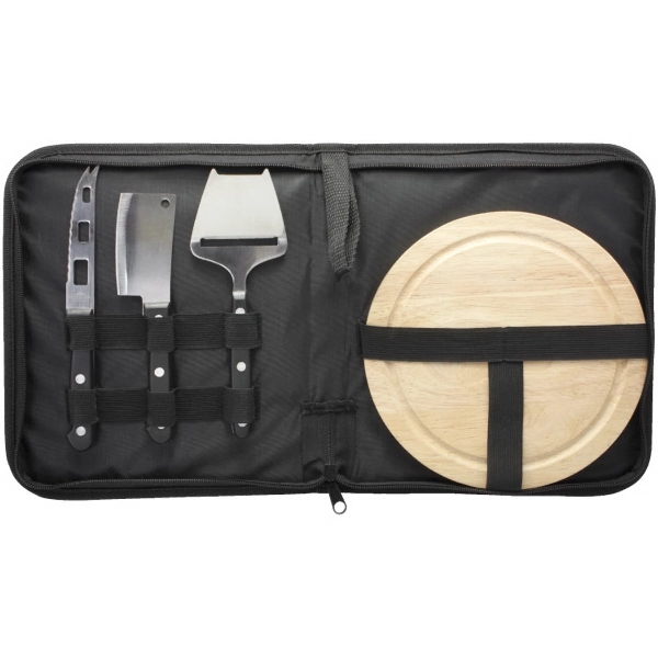 Normandy 5 piece circular chopping board with cheese cutting tools.... from ASI 30112 ACE Products / Ace Line