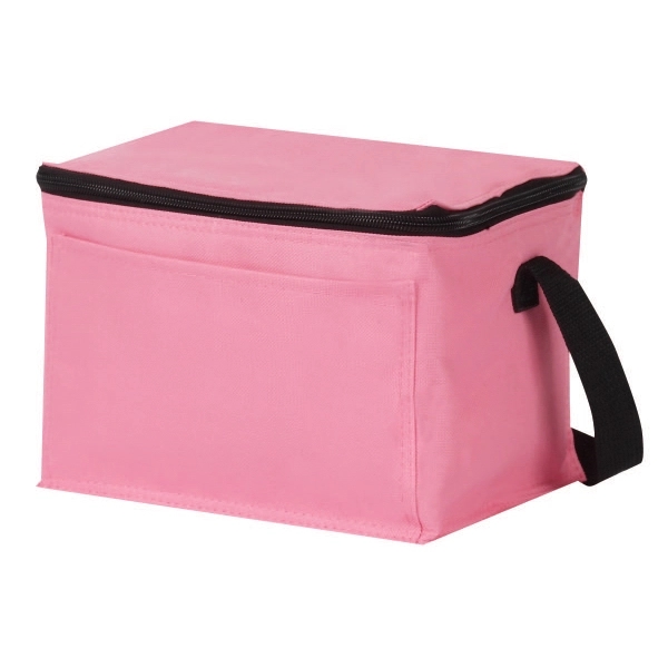 Six-can capacity cooler bag with PEVA lining, zipper closure and carrying... from ASI 37980 Bagworld
