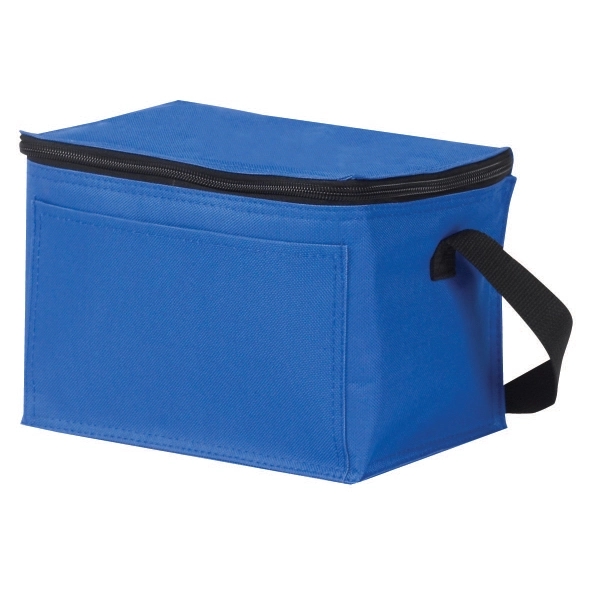 Six-can capacity cooler bag with PEVA lining, zipper closure and carrying... from ASI 37980 Bagworld