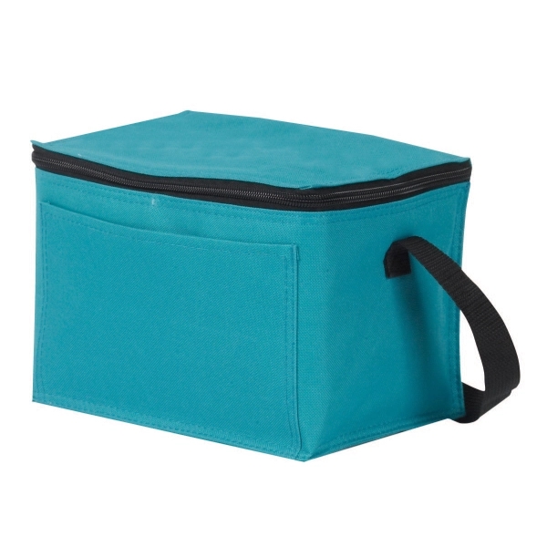 Six-can capacity cooler bag with PEVA lining, zipper closure and carrying... from ASI 37980 Bagworld