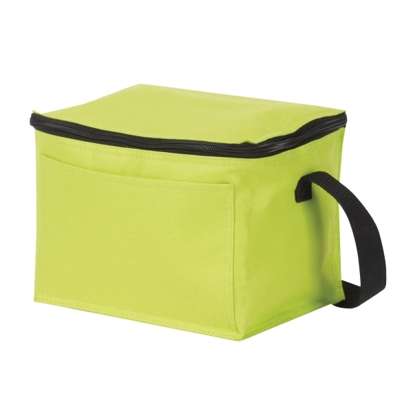 Six-can capacity cooler bag with PEVA lining, zipper closure and carrying... from ASI 37980 Bagworld
