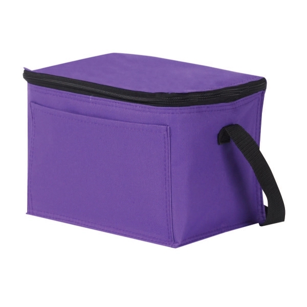 Six-can capacity cooler bag with PEVA lining, zipper closure and carrying... from ASI 37980 Bagworld