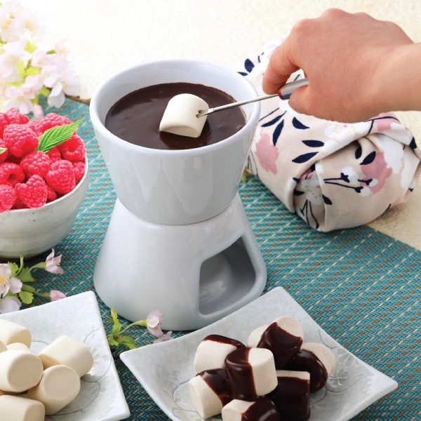 6 piece fondue set. 4.75" ceramic fondue bowl and stand. 4... from ASI 30112 ACE Products / Ace Line