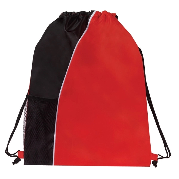 13.5" x 18" polyester drawstring backpack with elastic mesh bottle pocket... from ASI 37980 Bagworld