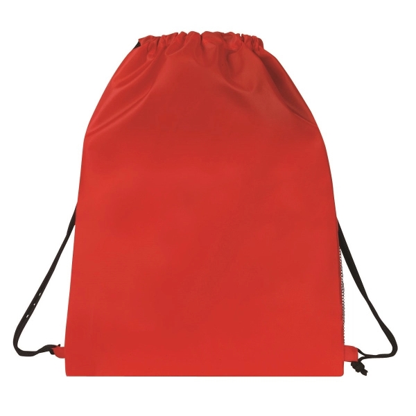 13.5" x 18" polyester drawstring backpack with elastic mesh bottle pocket... from ASI 37980 Bagworld