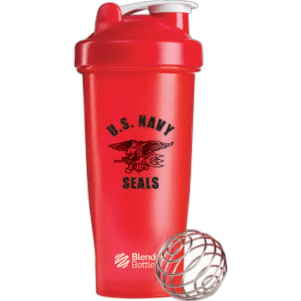 Blender bottle with 28 oz. capacity, wire whisk ball, and removable... from ASI 34330 ZZ MERGED - Allen Company/The / Allen Colorcraft (R)