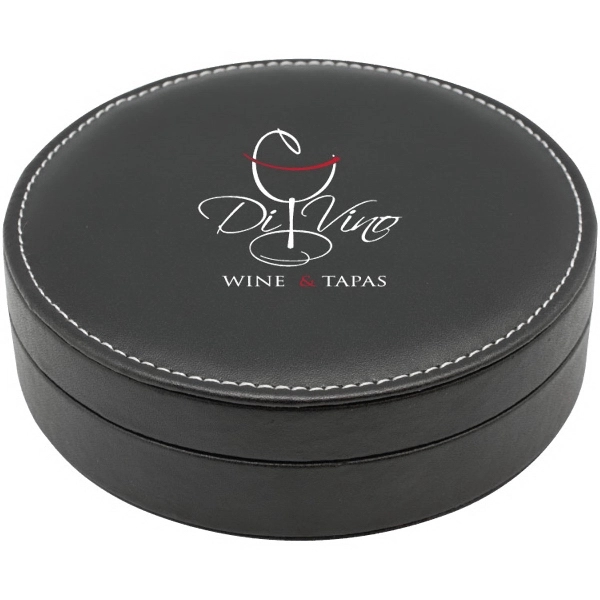 5 piece wine tool set. Bottle opener/corkscrew, bottle stopper, drip ring... from ASI 30112 ACE Products / Ace Line